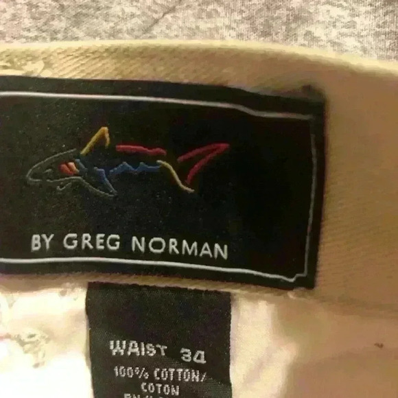 GREG Norman Khaki Shorts Size 34 - Picture 5 of 5